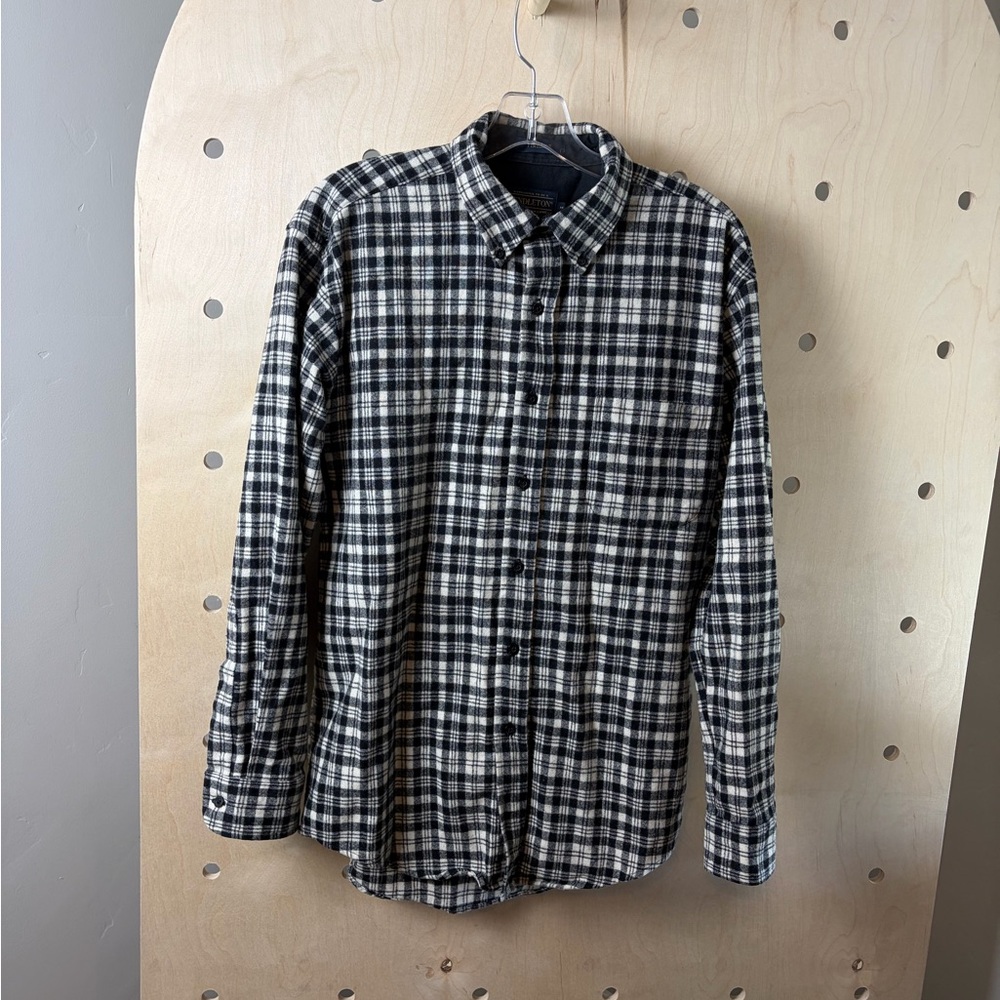 Pendleton Fireside Men’s Plaid Wool Button-Down S… - image 2